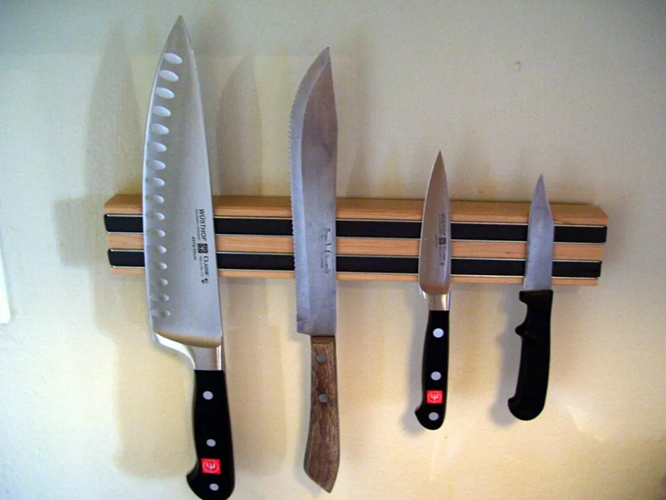 On the left is the knife I got Becca for her birthday.  The other Wusthof knife is the paring knife she got herself at the same time.  The o